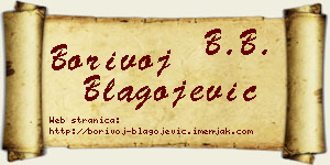 Borivoj Blagojević vizit kartica